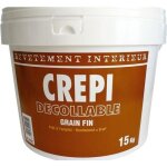 Crepi acrylique blanc mural interieur grain fin decollable blanc