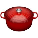 Le creuset - 21177220602430 signature cocotte rond fonte cerise 22 cm cuisine maison casseroles plats ...