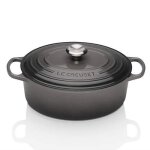 Le creuset 21178274442430 signature cocotte ovale en fonte emaillée 27 cm - flint Le creuset 21178274442430 signature cocotte ovale en fonte emaillée 27 cm - flint