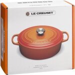 Le creuset 21178290902430 signature cocotte ovale fonte volcanique 29 cm Le creuset 21178290902430 signature cocotte ovale fonte volcanique 29 cm