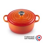 Cocotte - le creuset - 24 cm - fonte maille - volcanique - compatible induction et four
