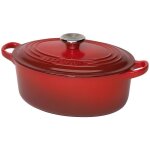 Cocotte en fonte - le creuset - signature - rouge cerise - 31 cm - tous feux compatibles Cocotte en fonte - le creuset - signature - rouge cerise - 31 cm - tous feux compatibles