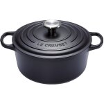 Le creuset - cocotte en fonte ronde noire mate 20 cm signature