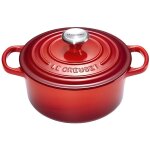 Le creuset - cocotte en fonte ronde signature rouge cerise 28 cm