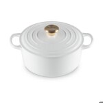 Le creuset cocotte ronde evolution en fonte 24 cm blanc