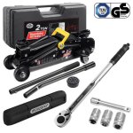 Cric hydraulique 2 tonnes voiture v�hicule lev�e 135 - 330 mm - cl� dynamom�trique