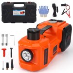 Cric hydraulique �lectrique 5t 12 v cric �lectrique voiture 12v avec pompe gonflable et lumi�re led 150 ...