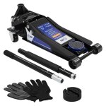 Cric hydraulique rouleur 3t ecd germany profil bas 83 - 465 mm double piston avec roulettes pivotants ...