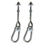 Kangui - lot de 2 crochets avec mousquetons pour suspendre agrs balanoire et portiques