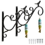 Crochet mural pour jardin et balcon robuste lanterne 30cm support mural suspendu support pour plante ...