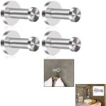 Patres mural - bross - acier inox - 4 pcs - salle de bain - design contemporain