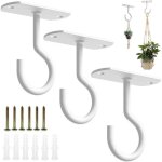 Crochets de plafond pour plantes suspendues 3 pack m�tal mur crochet swag avec vis et ancres crochets ...