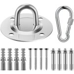 Crochet de plafond - sus304 - acier inoxydable - capacit 400 kg - 4 vis de fixation incluses