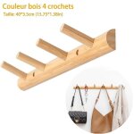 Crochet porte - manteau en bambou porte - v�tements simple cintre cintre porte - sac?�tendoir - 4 croche ...