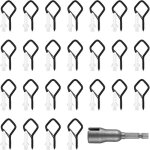 Crochets � vis - marque - mod�le - acier inoxydable - noir - boucle de s�curit�