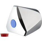 Croisillon tricorne pour robinet avec pastilles bleu et rouge noyon & thiebault Croisillon tricorne pour robinet avec pastilles bleu et rouge noyon & thiebault