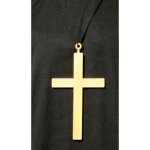 Croix dore - accessoire de dguisement - noir - adulte - mixte