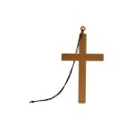 Croix de prtre - boland - plastique - marron / blanc - usage intrieur
