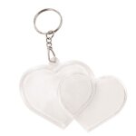 Ctop 2 porte - clefs coeur acrylique transparent