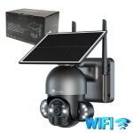 Ctronics 4mp camra surveillance wifi solaire extrieur sans fil ptz batterie 10000mah vision nocturne ...