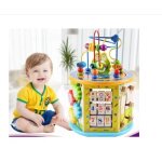 Cube dactivit� en bois 8 en 1 jeu d�veil premier �ge 1 an jouets labyrinthe de perles jouet centre jouet ...