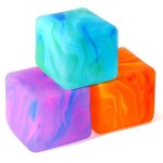 Cubes anti - stress tourbillonnants (lot de 3) - jouets sensoriels remplis de sucre malt� haute densit� ...