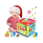 Cube dactivit� 6 en 1 - multicolore - jouet �ducatif pour b�b� 18 + mois - musique - formes � trier - ...