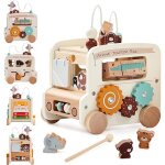 Cube de motricit� montessori - jouet pour b�b� � partir de 3 an - bus 9 en 1 cube eveil