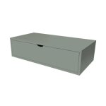 Cube de rangement longueur 100 cm + tiroir - abc meubles - gris - bois massif