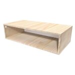 Cube de rangement bois longueur 100 cm - abc meubles - brut - classique - intemporel