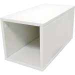 Cube de rangement bois largeur 25 cm - abc meubles - blanc - 25x50