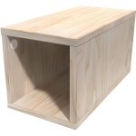 Cube de rangement bois largeur 25 cm - abc meubles - brut - 25x50