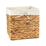 Cube de rangement en jacinthe deau - 32x32x32 / 33cm - bois clair - 32 cm x 32 cm x 32 cm - calicosy