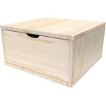 Cube de rangement - abc meubles - largeur 50 cm - bois massif - avec tiroir