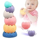 Cube sensoriels souples a empiler - jouets montessori - bloc de construction doux - jouets de bain den ...