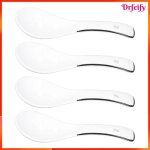 Cuill�re en c�ramique - akozon - ensemble 4 pcs - blanc - 14 x 44 cm - sans m�taux lourds