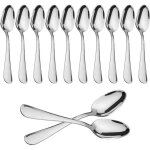 Cuill�res � dessert - 12 pi�ces - acier inoxydable - 15x32cm - r�sistance aux taches