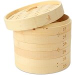 Cuiseur � vapeur - bambou - 3 niveaux - 20 cm - �cologique - non toxique - durable