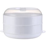 Cuiseur vapeur pour micro - ondes - cuiseur vapeur avec couvercle - bol chauffant r�sistant � la chaleur ...