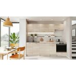 Cuisine compl�te faial dmora en bois nobilit� ch�ne brun