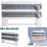 Cuisine distributeur de rouleau support de papier film daluminium cuisine découpe facile murale gris Cuisine distributeur de rouleau support de papier film daluminium cuisine découpe facile murale gris