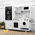 Cuisine enfant en bois - baby vivo - jeu dimitation - tableau noir pour la peinture - cuisinire ducatif ...