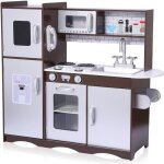 Cuisine enfant en bois - baby vivo - toni en brun - recette jeu dimitation tableau cuisinire ducatif ...