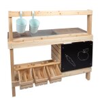 Cuisine enfant - small foot - cuisine de boue et boutique marchande - multifonction (eau) - bois - double ...