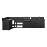 Cuisine ext�rieure 6 modules acier avec barbecue gaz 4 br�leurs