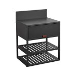 Cuisine ext�rieure acier 1 armoire 2 �tag�res l80cm thira