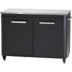 Cuisine extérieure double - cozze - 90526 - 1274 x 601 x 905 mm - plan de travail inox 120 cm - noir Cuisine extérieure double - cozze - 90526 - 1274 x 601 x 905 mm - plan de travail inox 120 cm - noir