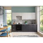 Cuisine orion blanc gris - 8 meubles Cuisine orion blanc gris - 8 meubles