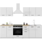 Cuisine sanclar 7 �l�ments - blanc blanc laqu� - 2m60 four encastrable