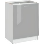 Faade pour lave - vaisselle tout intgrable eco gris brillant l 60 cm - cuisineandcie